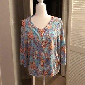 J. Jill floral cardigan sweater